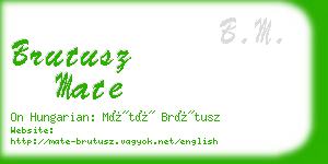 brutusz mate business card